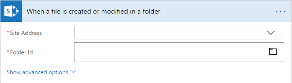 File Change Trigger Step 1 - File Change Trigger