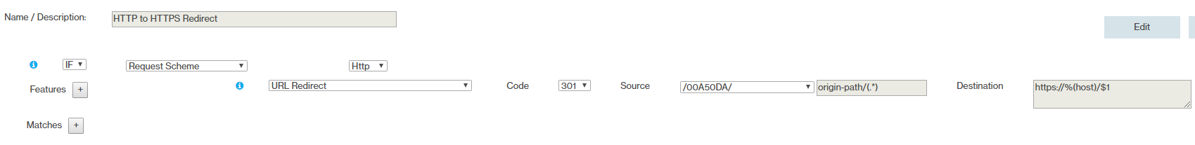 HTTPS Redirect Rule HTTPS Redirect Rule